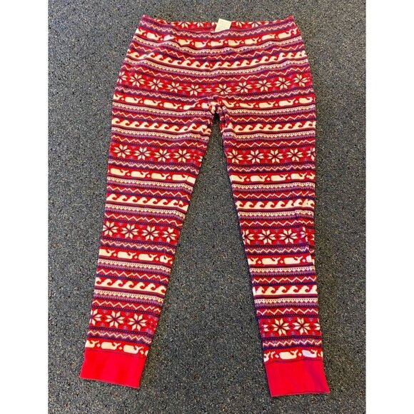 Vineyard Vines 2 Piece Pajama Lounge Set Waffle Red Blue Large L - Picture 6 of 7